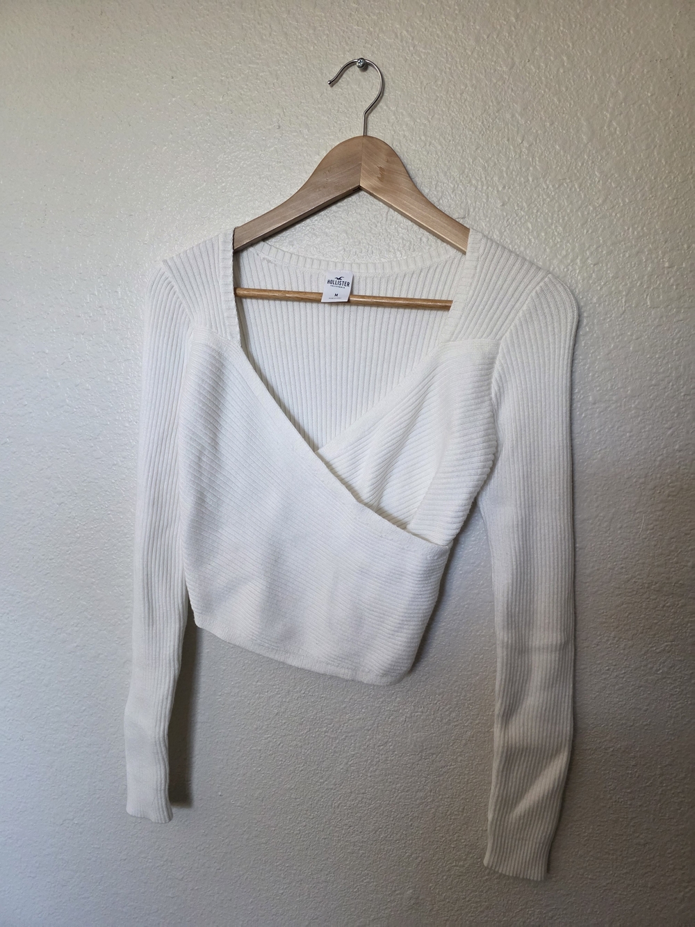 *Y2K* Hollister cropped wrap front sweater